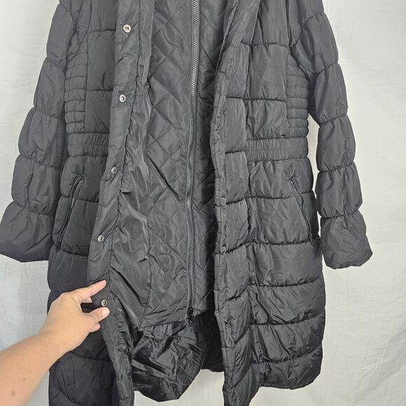 Torrid Long Line Puffer Coat Maxi Fit Women's Plus Size 4 4X Black - Picture 4 of 6